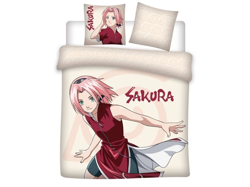 Parure de lit sakura rose et beige - 240 cm x 220 cm - Conforama A