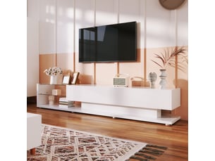 Meuble tv coloris blanc 170 cm <strong></strong>  <strong></strong>