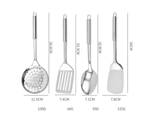 Ustensile de cuisine en acier inoxydable 11 pièces
