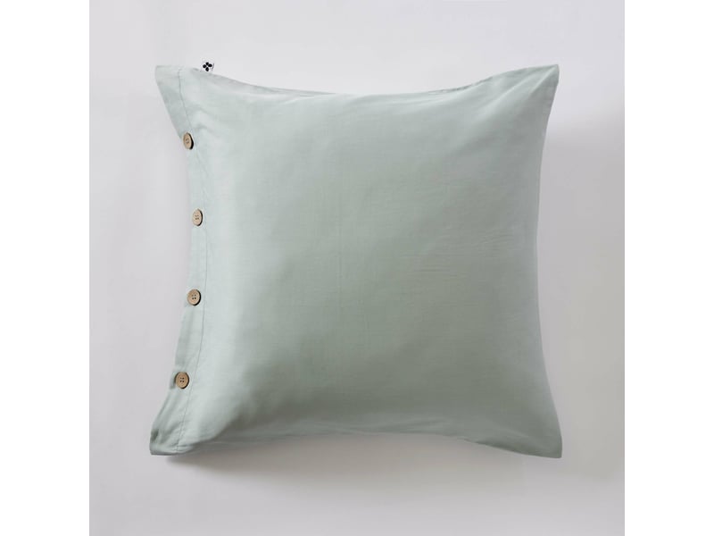  Housse de couette 240 x 220 cm + 2 taies 65 x 65 cm 100% percale de coton 120 fils perrine céladon  - Conforama C