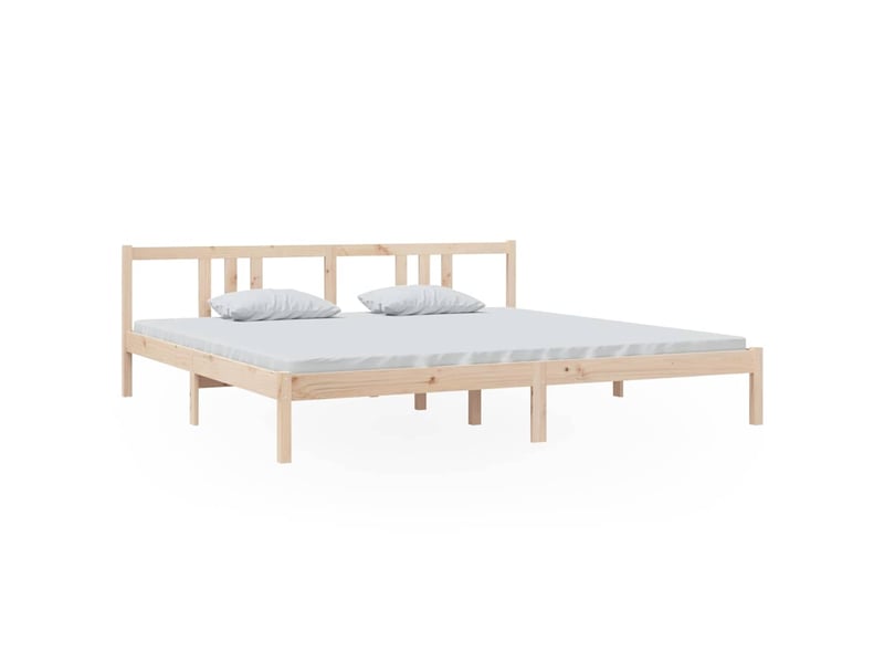  Lit double- lit adulte -  cadre de lit sans matelas bois massif 200x200 cm  - Conforama A