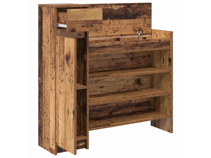  Banc à chaussures, meuble à chaussures 100,5x28x100 cm bois d'ingénierie shl5322  - Conforama E