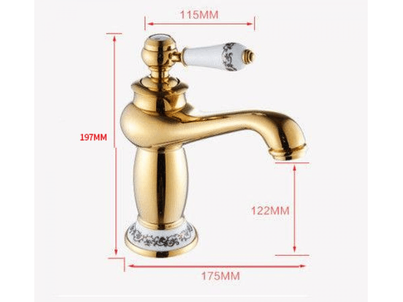 Laiton robinet rétro salle de bain, robinet de lavabo poignée en céramique mitigeur monocommande lavabo  - Conforama B