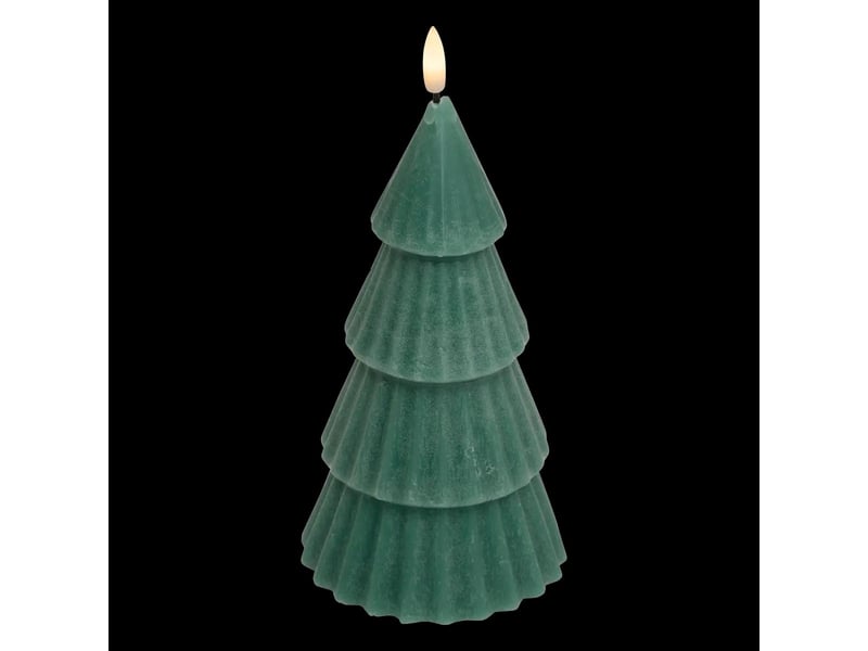  Bougie led de noël sapin 22cm vert  - Conforama D