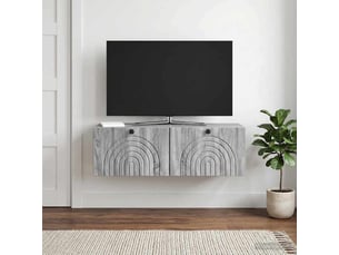 Meuble tv coloris gris 98 cm <strong></strong> <strong></strong>