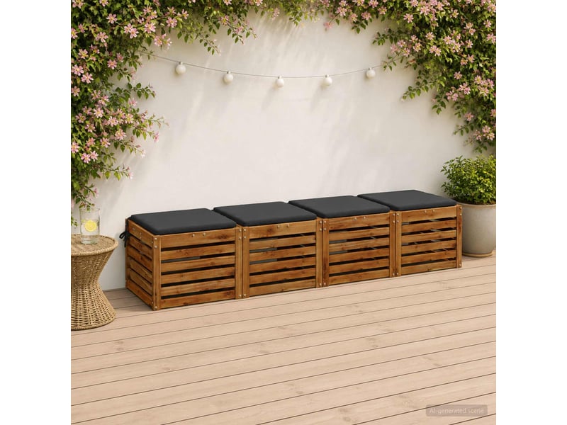  Lot de 4 coussins de siège, coussins d'assise soest 100 % polyester cf60252  - Conforama B