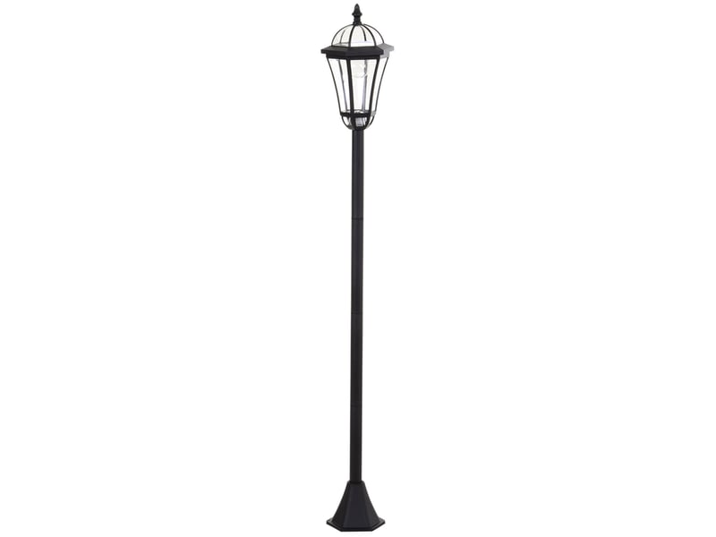  Lot de 2 lampadaires solaires led 18,5x18,5x129 cm ip44 noirs  - Conforama A