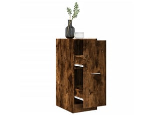 Meuble de rangement, armoire d'apothicaire chêne fumé 30x41x77,5cm bois d'ingénierie