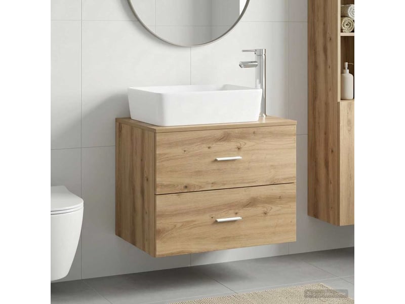  Ensemble de mobilier de salle de bain chêne artisanal cf64623  - Conforama B
