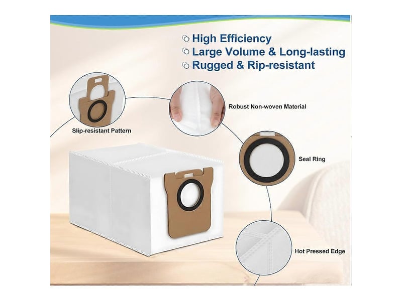  22pcs dust bag for l10s ultra s10 pro l20 ultra robot vacuum self-emptying base 3l large replacement bag  - Conforama C