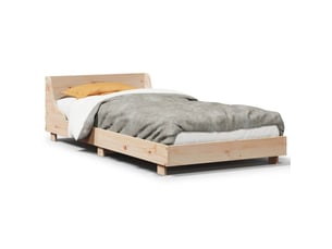Lit simple 90x190 cm    coloris marron