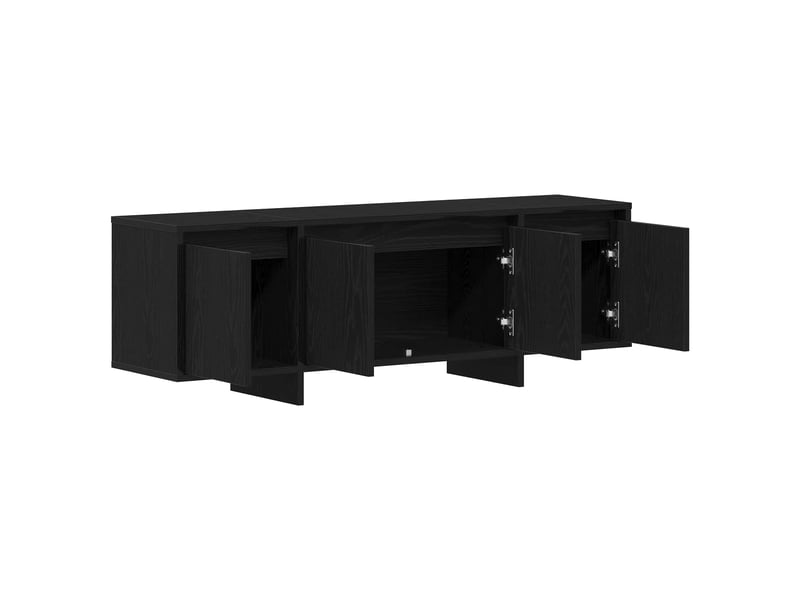  Meuble tv - banc tv - meuble de rangement 120 x 30 x 40,5 cm chêne noir bois d'ingénierie  - Conforama E
