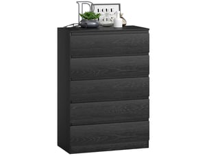 Commode 5 tiroir(s)      coloris noir largeur 1 cm