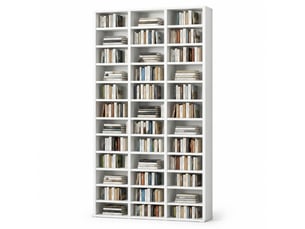 Bibliotheque coloris blanc MEULVA - 23.5 cm x 195 cm