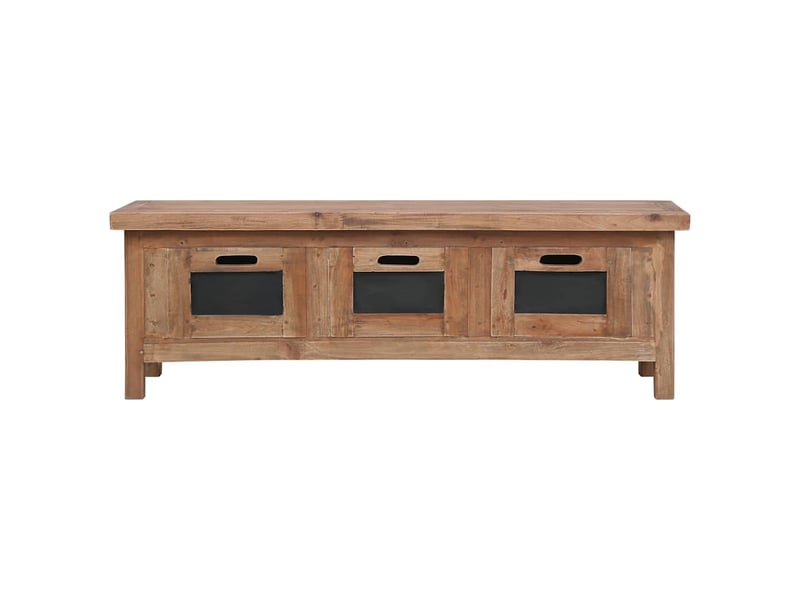  Meuble tv - banc tv - meuble de rangement avec 3 tiroirs 120x30x40 cm bois d'acajou massif  - Conforama C