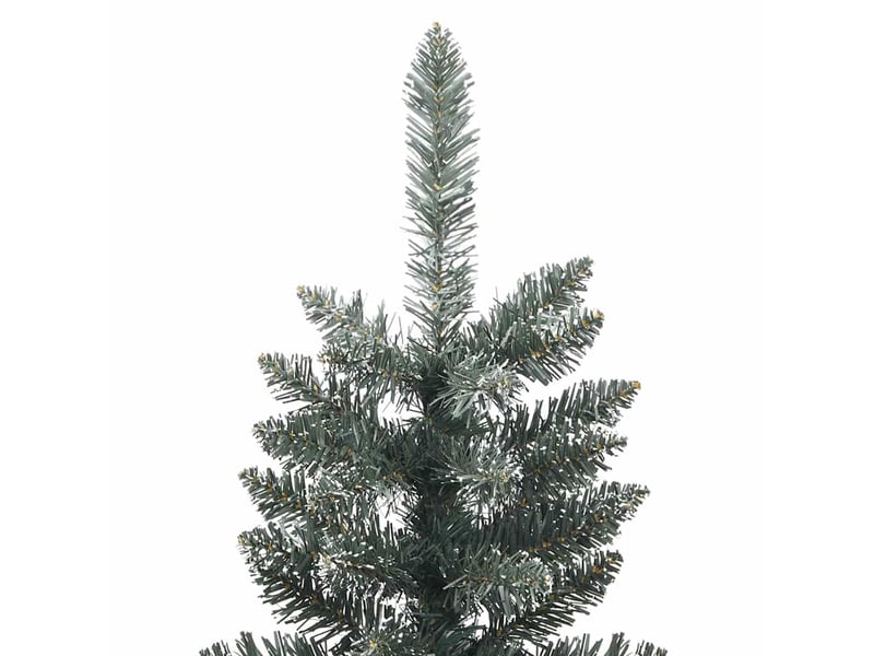  Sapin de noël artificiel, arbre de noël mince avec support vert 180 cm pvc shl5960  - Conforama E