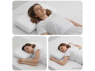 Oreiller, coussin de sommeil 70 x 36 x 8,5 cm moyen blanc cf55932
