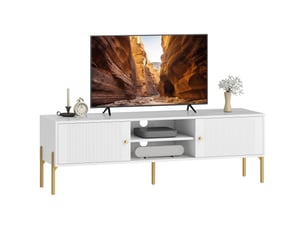 Meuble tv coloris blanc 140 cm PANGIVO