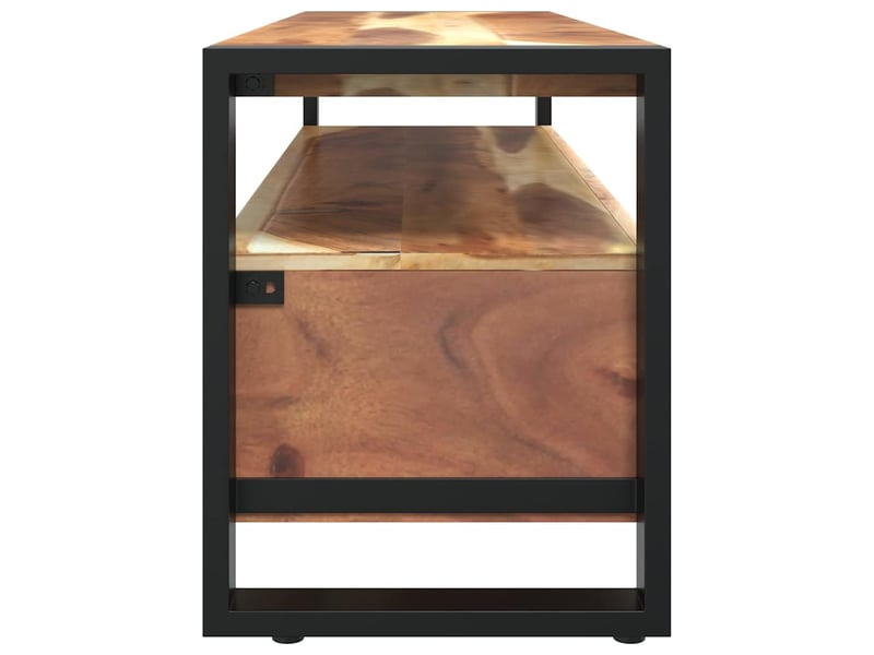  Meuble tv - banc tv - meuble de rangement 120x35x45 cm bois massif avec finition miel  - Conforama E