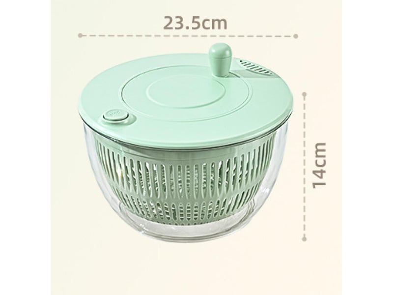  Essoreuse à salade, salad spinner, panier a salade en plastique, verttransparent, conception d'agitation économique, pour le nettoyage LG0000047 - Conforama B