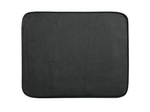 Tapis égouttoir à vaisselle polyester gris 45 x 40cm
