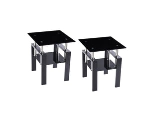Table basse carré(e) coloris noir MEUBLIV  - 45.01 cmx45.01 cm