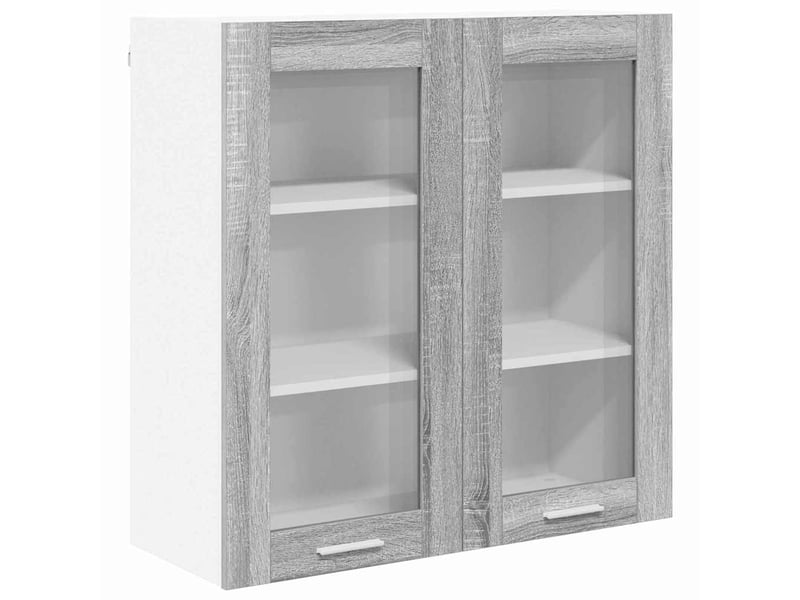  Meuble de rangement, armoire suspendue gris sonoma 80x31x80cm bois d'ingénierie shl4975  - Conforama A