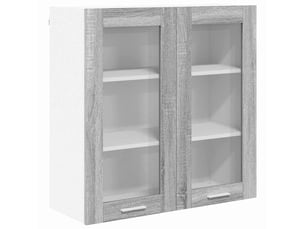 Meuble de rangement, armoire suspendue gris sonoma 80x31x80cm bois d'ingénierie shl4975