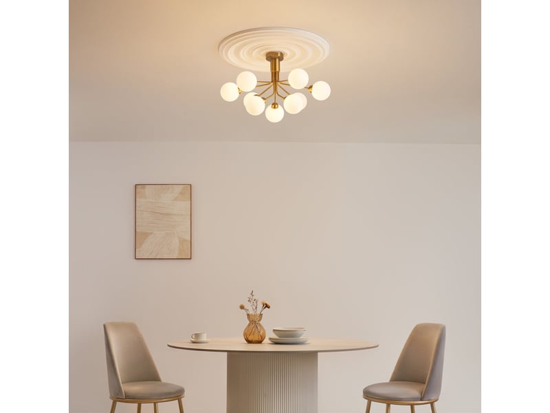  Lustre élégant laiton à 9 boules  - audrey Audrey - Conforama C