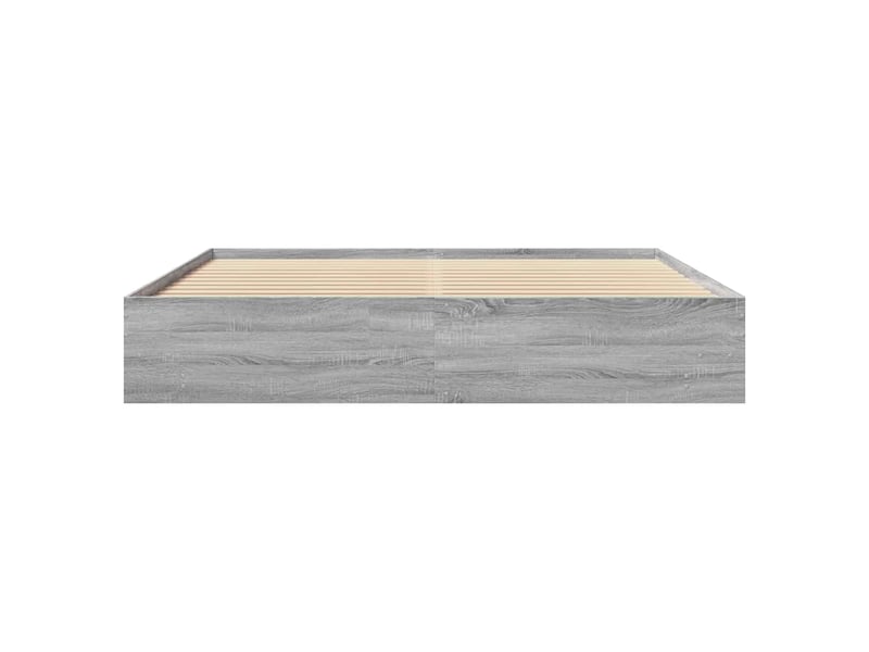 Lit double- lit adulte - cadre de lit sans matelas sonoma gris 180x200 cm - Conforama D