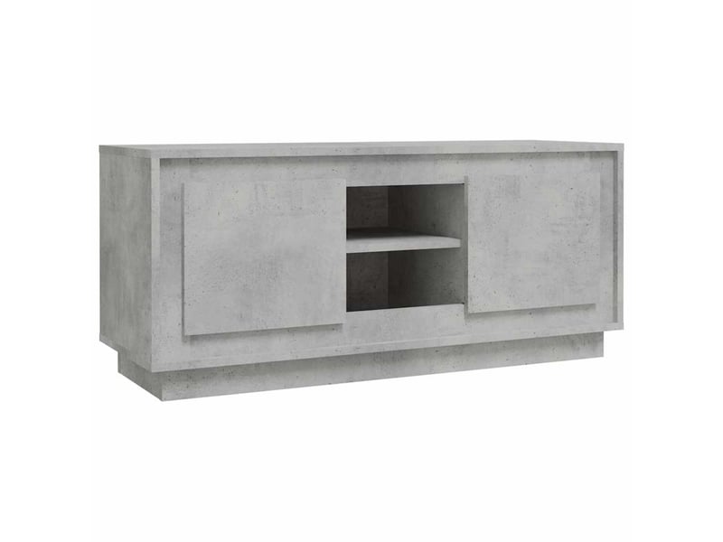  Meuble tv - banc tv - meuble de rangement gris béton 102x35x45 cm bois d'ingénierie  - Conforama A