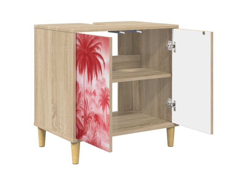  Armoire de salle de bain, meuble de rangement aachen sonoma 60x40x60 cm  - Conforama D