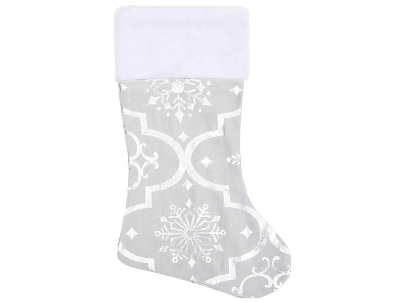  Jupe de sapin de noël de luxe avec chaussette blanc 150cm tissu  - Conforama D
