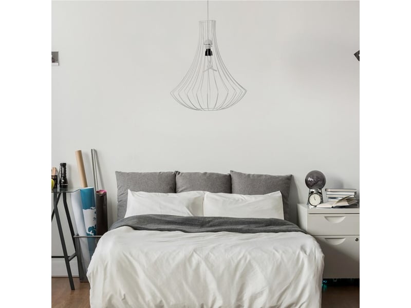  Lampe suspension en métal chiara 60cm blanc  - Conforama C