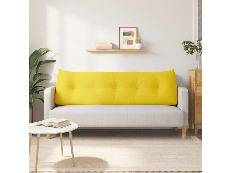 Coussin de dos, coussin de dossier jaune clair 160 x 24 x 50 cm tissu cf54776 - Conforama D