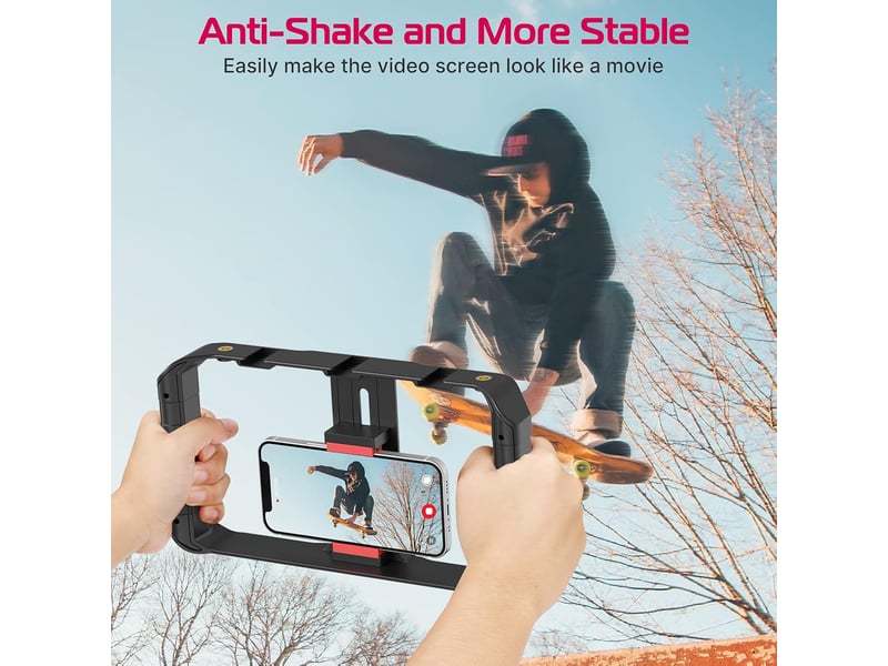  Kit vidéo rig handheld – stabilisateur pour smartphone, iphone et appareil photo  - Conforama B