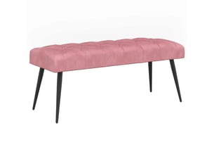 Banc chambre, banc de lit avec capitonnage bouton rose 110x40x46 cm velours shl53980