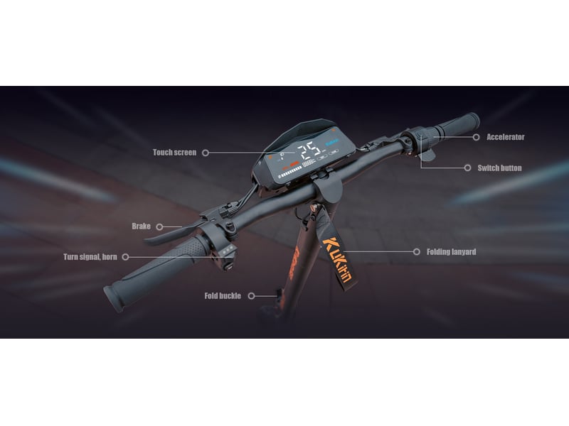  Kukirin g2 vmp trottinette électrique adulte 500w, autonomie 65km, pneus 10 pouces, freinage renforcé et version noire pliable KuKirin - Conforama E