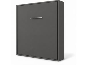 Lit escamotable vertical kola – seulement 34,5cm de profondeur, le confort d’un vrai lit-avec matelas-160x200-cadre anthracite-façade anthracite