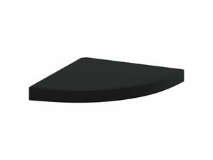 Étagère d'angle flottante, étagère murale noir 35x35x3,8 cm mdf cf41380