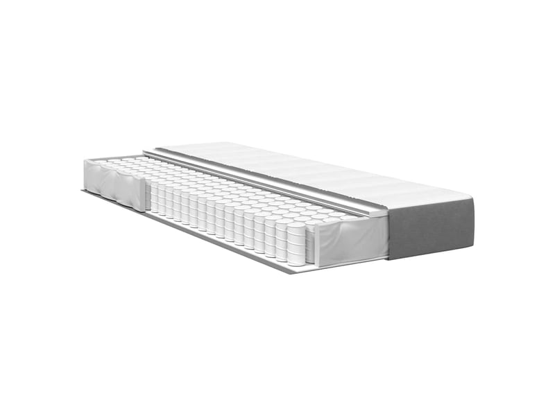 Lit simple- lit adulte - matelas de lit avec matelas gris clair 100 x 200 cm tissu - Conforama C