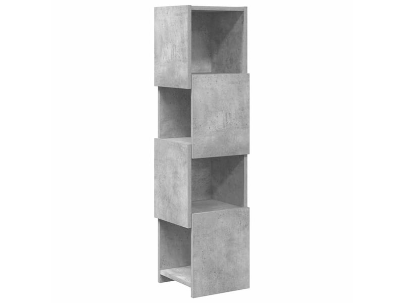  Meuble d'angle, meuble de rangement salon 25,5x25x102cm bois d'ingénierie gris béton  - Conforama A