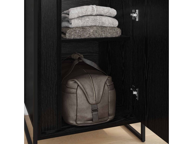  Garde-robe chambre, armoire de rangement chêne noir 50x50x200 cm bois d'ingénierie  - Conforama C