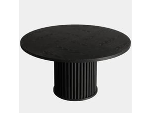 Table de salle à manger ronde 6 personnes avec base centrale en métal pour cuisine et salon 120 × 120 × 76,5 cm