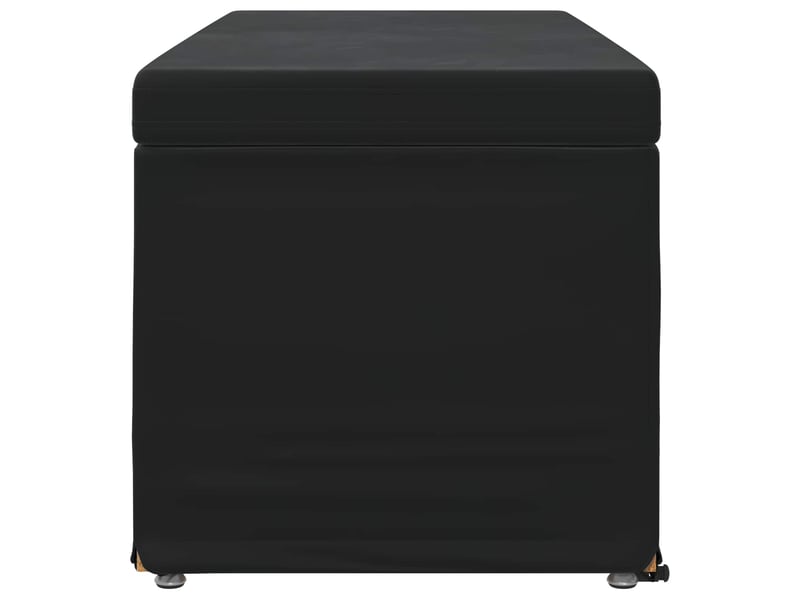 Tabouret bas, ottoman noir 101x41x40 cm velours et bois composite - Conforama E