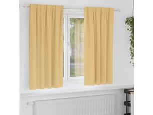Lot de 2 rideaux occultants, rideaux black-out avec anneaux beige 175 x 140 cm cf44564