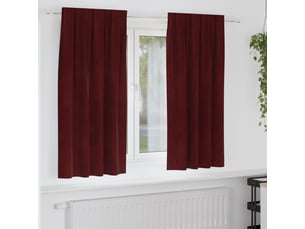Lot de 2 rideaux, rideaux de fenêtre bordeaux 140 x 175 cm velours cf44003