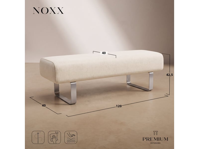  Banc en velours chenillé noir noxx B1VCN - Conforama E