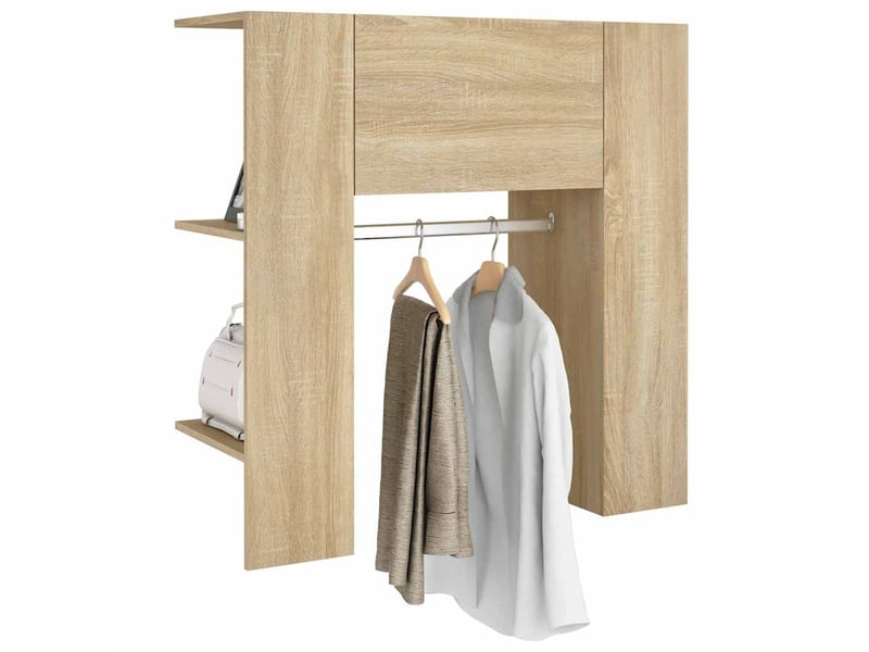  Meuble de rangement, armoire de couloir chêne sonoma 97,5x37x99 cm bois d'ingénierie  - Conforama E