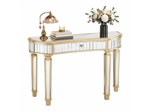 Console 1 tiroir(s)  coloris bicolore <strong>CHICFURN</strong> <strong></strong> - longueur 120 cm - 120 cm